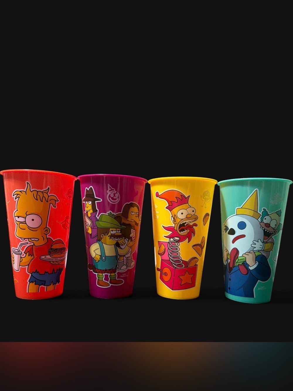 Simpsons Treehouse Of Horror Jack In The Box Collectable Cups 4 Pack